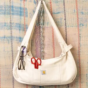 Upcycled carhartt shoulder bag / Y2K Mini Baguette Purse